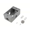 Caja Rectangular de Aluminio con 5 Orificios de 3/4"