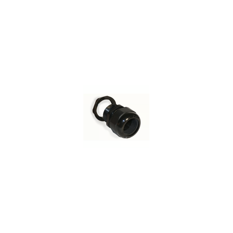 Conector glándula nylon negro cuerda 3/4" Conector glándula nylon negro cuerda 3/4"