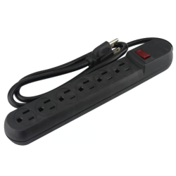 Supresor Sanelec 110J 6 Entradas Negro