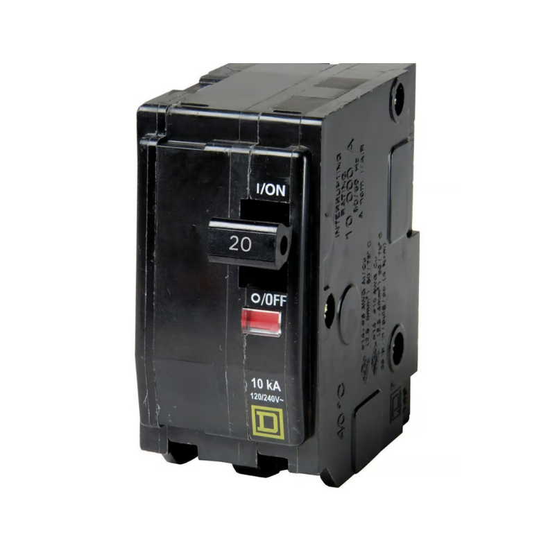 Interruptor QO 2 polos 20a con ventana Interruptor QO 2 polos 20a con ventana