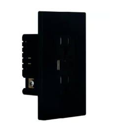 Contacto Duplex Smart Wifi con Salida USB Acabado Negro