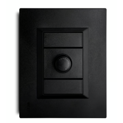Dimmer Simple de 400W Armado con Placa Decorativa Negro