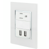 Placa Contacto Usb y Contacto Blanco