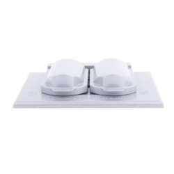 Tapa intemperie para toma dúplex gris