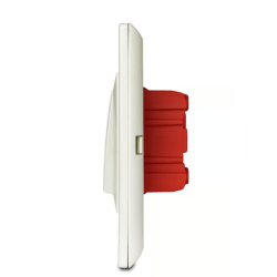 Apagador Esc. Doble 16 Amp con Luz Piloto + Placa Decorativa Blanco