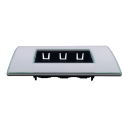 Placa rectangular aguamarina 3 módulos c/chasís