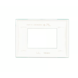 Placa rectangular aguamarina 3 módulos c/chasís