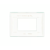 Placa rectangular aguamarina 3 módulos c/chasís