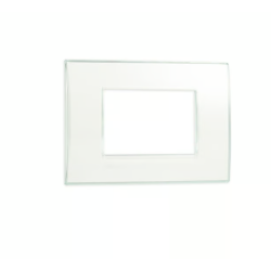 Placa rectangular aguamarina 3 módulos c/chasís