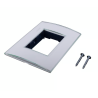 Placa rectangular aguamarina 3 módulos c/chasís