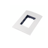 Placa rectangular gris hielo 3 modulos