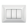 Placa Color Blanco Mérida 3M, 1 Int. Sencillo y 2 FP