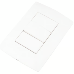 Placa Color Blanco Mérida 3M, 1 Int. Sencillo y 2 FP