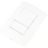 Placa Color Blanco Mérida 3M, 1 Int. Sencillo y 2 FP