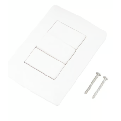 Placa Color Blanco Mérida 3M, 1 Int. Sencillo y 2 FP