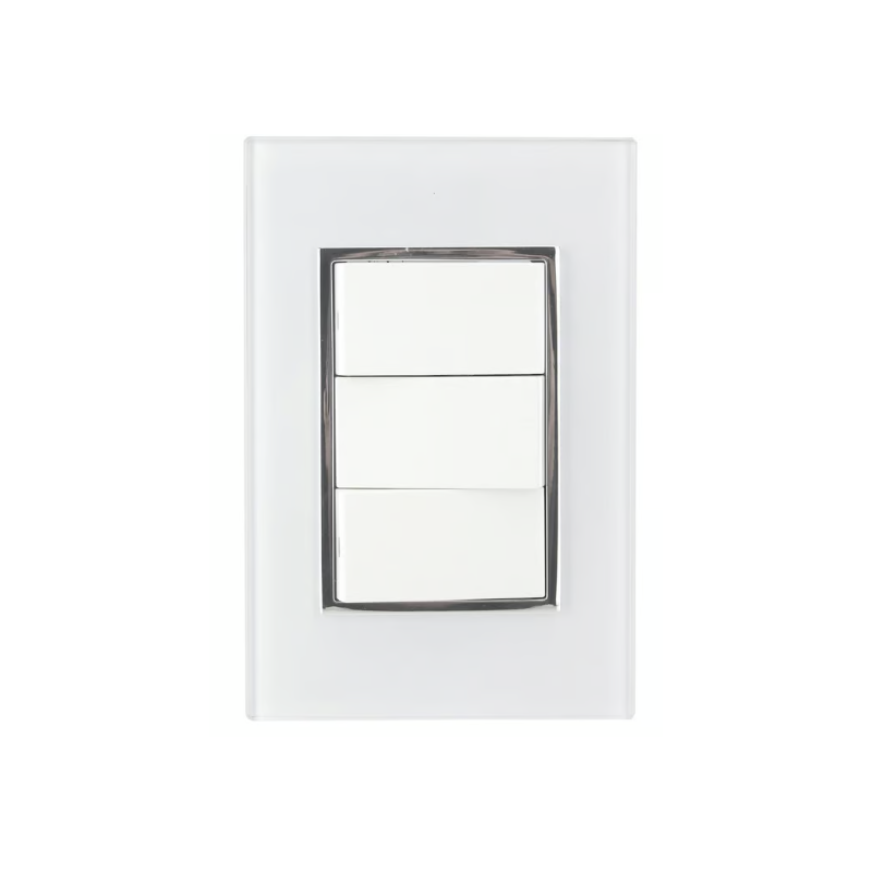 Placa Apagador Triple Blanco Placa Apagador Triple Blanco
