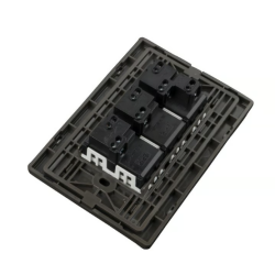 Placa Inox 2 Apagadores 1 Apag Escalera