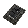 Placa Inox 2 Apagadores 1 Apag Escalera