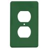 Tapa No Metálica Pesada Rectangular para 1 Toma Doble Verde