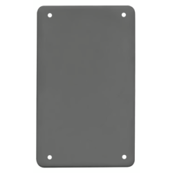 Tapa No Metálica Pesada Rectangular Ciega Gris