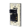 Placa Lugano de 3 Modulos con Apagador Sencillo y Contacto 2P, Negro