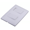 Placa Armada Con 2 Interruptores Sencillos Blanco