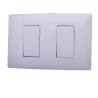 Placa Armada Con 2 Interruptores Sencillos Blanco