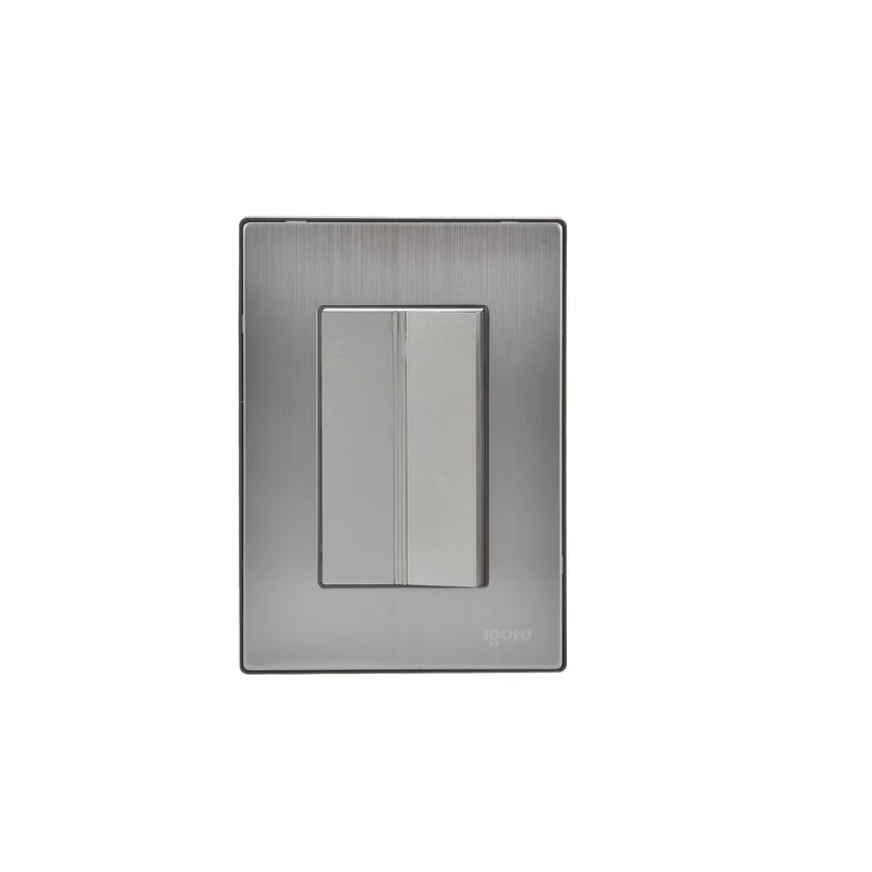 Placa Inox Con 1 Apagador De 3 Modulos Placa Inox Con 1 Apagador De 3 Modulos