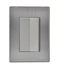 Placa Inox Con 1 Apagador De 3 Modulos