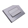 Placa Inox Con 1 Apagador De 3 Modulos