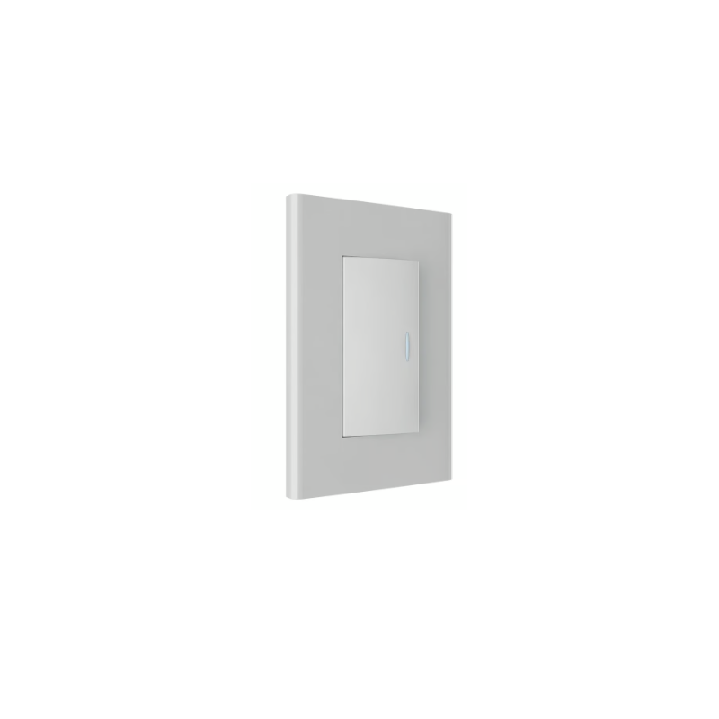 Placa 1 apagador de escalera 3 módulos silver Placa 1 apagador de escalera 3 módulos silver