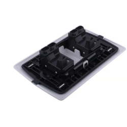 Placa Blanco Mérida 3M 2 Interruptor Sencillos y 1 FP