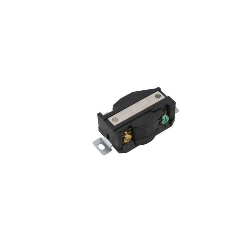 Contacto sencillo industrial 125 V negro