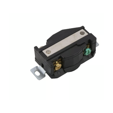 Contacto sencillo industrial 125 V negro