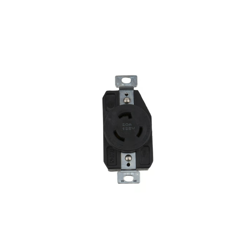 Contacto sencillo industrial 125 V negro