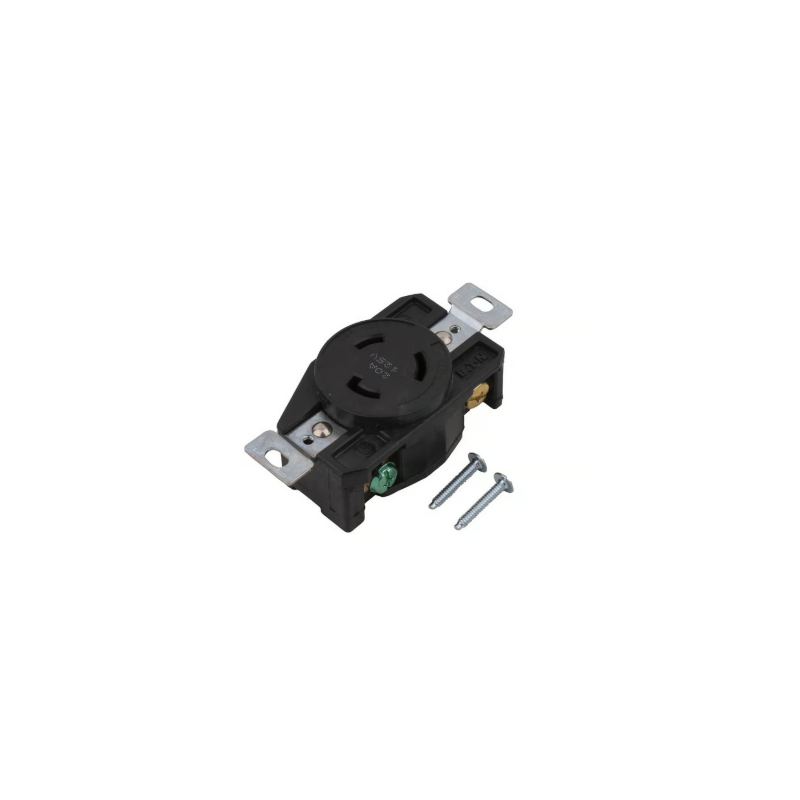 Contacto sencillo industrial 125 V negro
