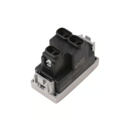 Enchufe polarizada aterrizada c/protección infantil 127-277 V gris
