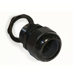 Conector glandula nylon negro cuerda 1/2"