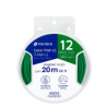 Carrete con 20 m de Cable THHW-LS 12 AWG Verde, Volteck