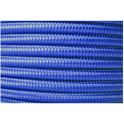 Cable iluminación textil calibre 18 1 m azul rey